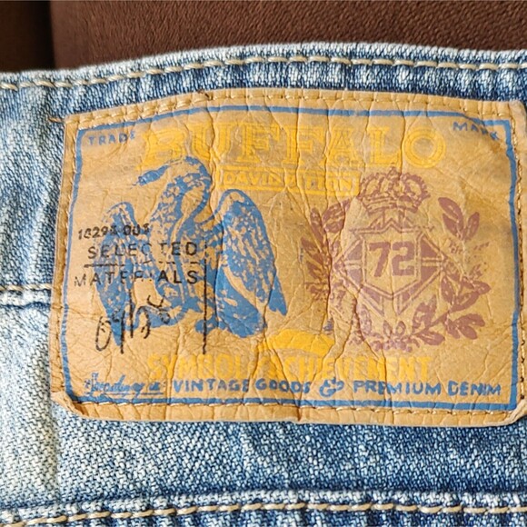 Buffalo David Bitton Ash X Basic Jeans 32x32 Blue Skinny Stretch Distress(34x32) - Picture 8 of 12